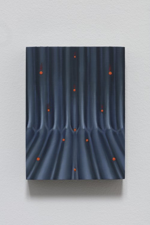 Alexandra Noel, Oranges Falling In Between Train Cars, 2022