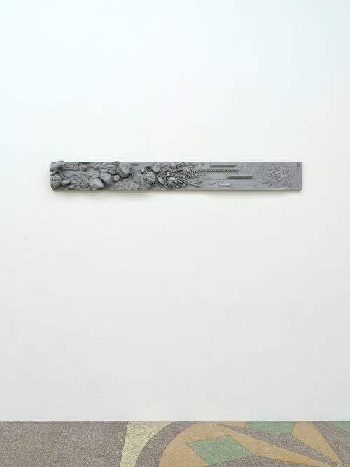 Isabelle Cornaro, Streams II (#2, Aluminum), 2019