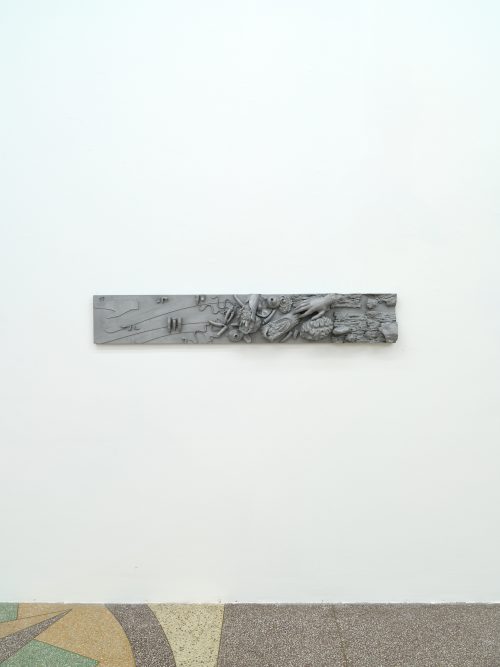 Isabelle Cornaro, Streams II (#5, Aluminum), 2019