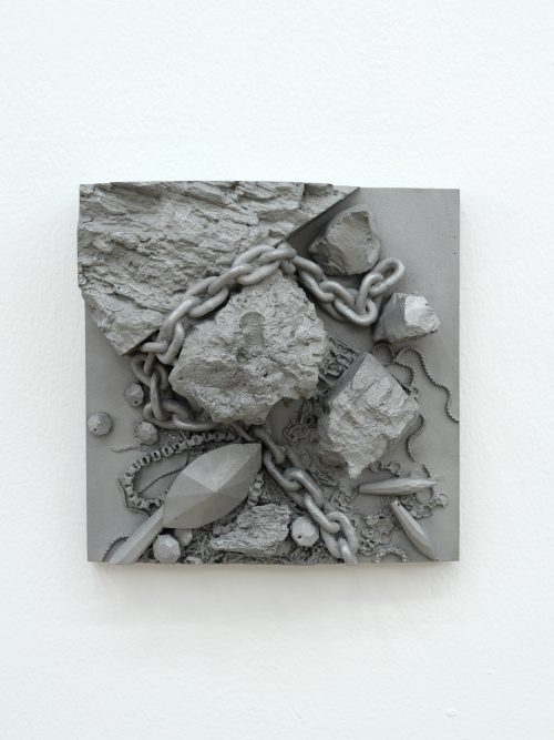 Isabelle Cornaro, Streams II (#10, Aluminum), 2020