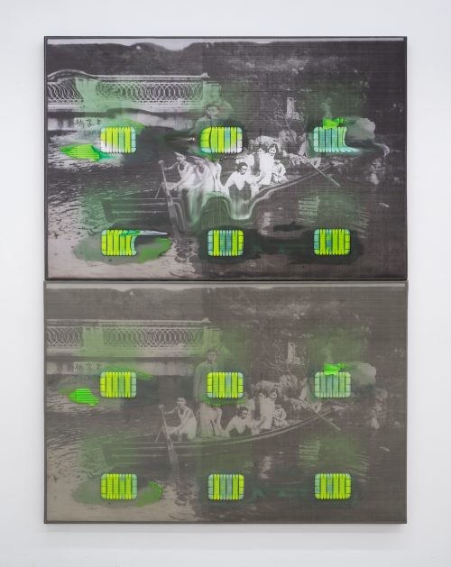 Tishan Hsu, Boating Scene – Green, 2014