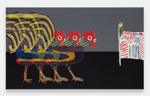 Allison Katz, Between the Cock and the Bed, 2024