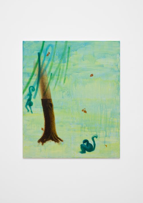 Zhou Siwei, Monkey (Fallen leaves, 5G wind), 2025