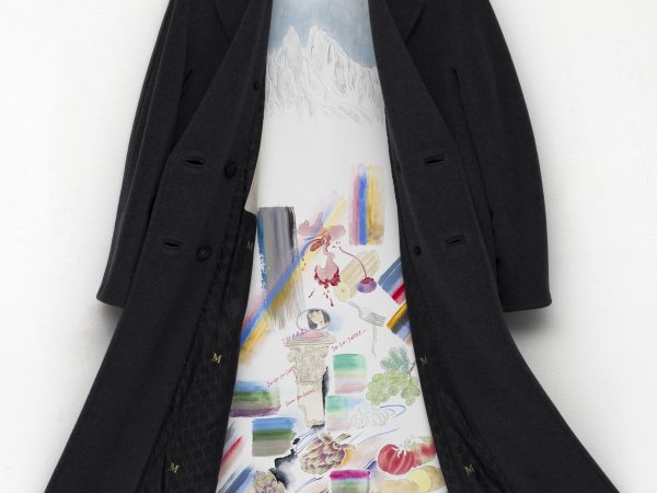 Evelyn Taocheng Wang, Lining Painting of Bolzano Veggie and Snow Mountains, 2026